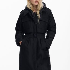 Hybride gewatteerde jas - BLACK - S
