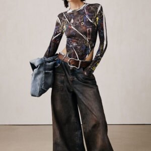 Body met scheuren studio - BLACK - S