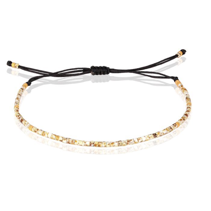 Fijn Kralen Armbandje van Memphis - Licht Bruin 1 Fijn Kralen Armbandje van Memphis - Licht Bruin