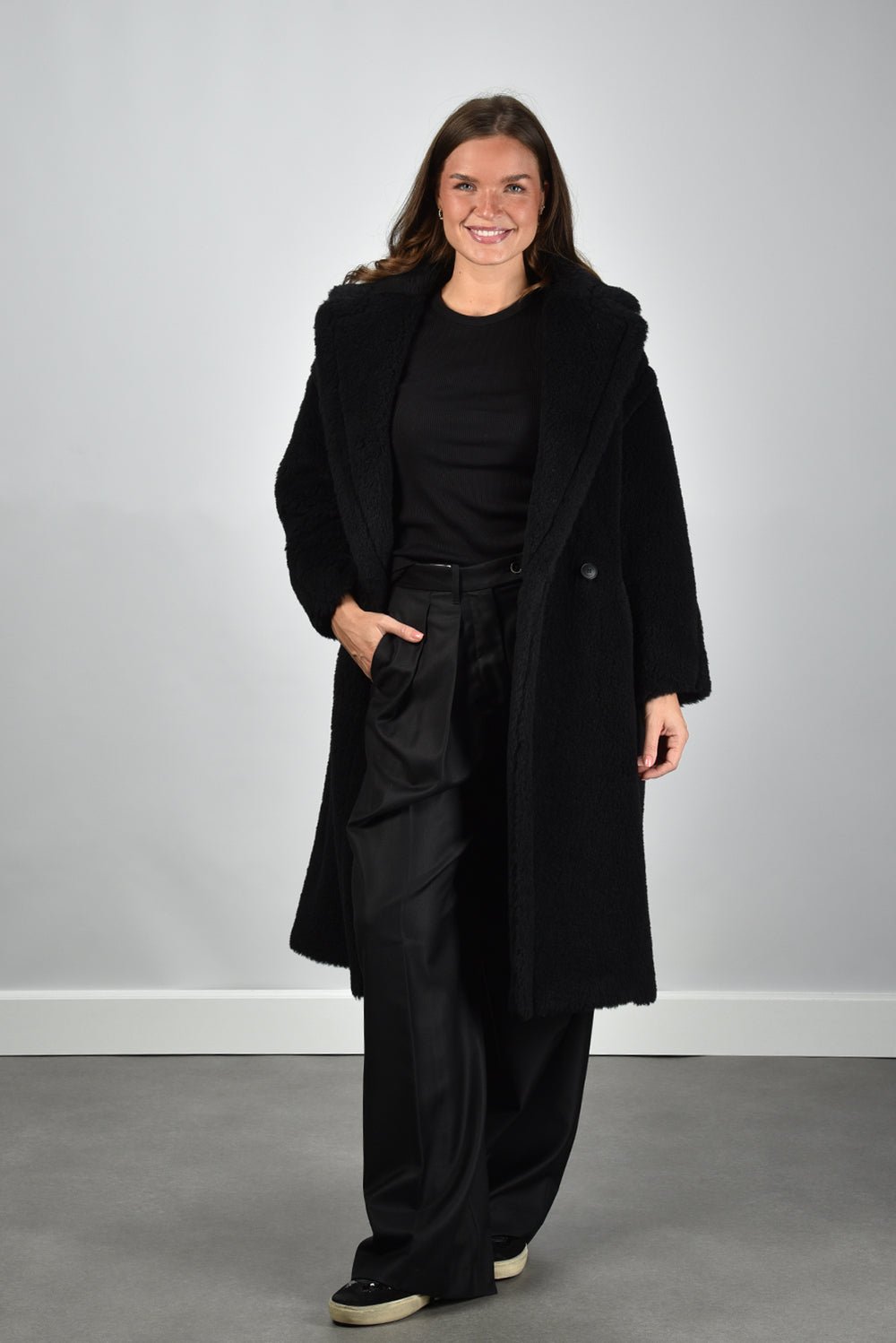Max Mara jas Tedgirl nero 1 Max Mara jas Tedgirl nero
