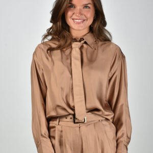 Zimmermann blouse Relaxed Tie 5358TF25R biscuit