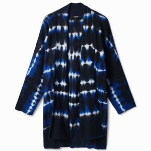 Gebreid open tie-dye jack - BLUE - S