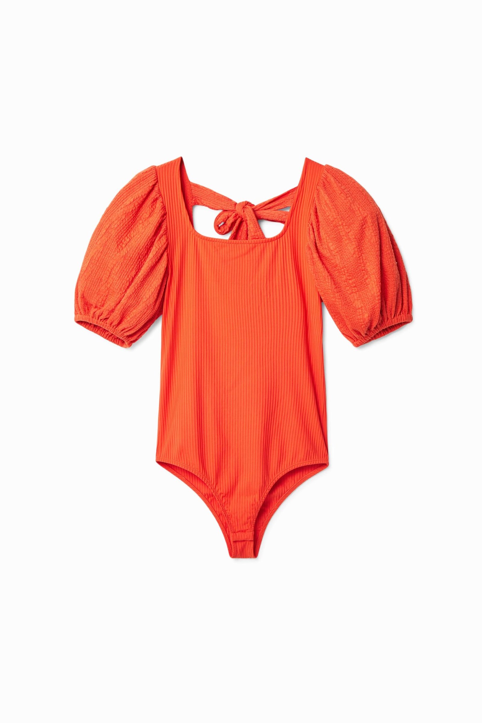 Body met pofmouwen - ORANGE - XS 1 Body met pofmouwen - ORANGE - XS