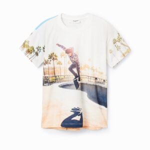 T-shirt met fotoprint van een skater - WHITE - 11/12