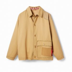 Worker jacket met patch - WHITE - XXL