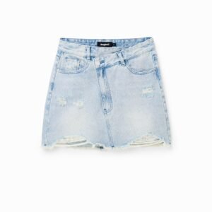 Mini-spijkerrok met gekruiste taille - BLUE - L