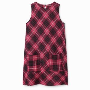 Geruite overgooier - RED - 7/8