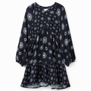 Jurk met geometrische print - BLACK - 11/12
