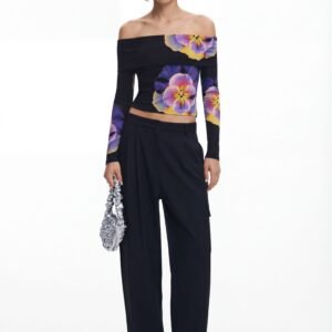 Bloemenprint T-shirt M. Christian Lacroix - BLACK - S