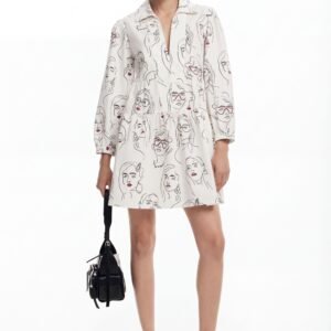 Gezichten jurk - WHITE - L