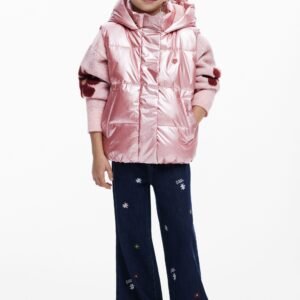 Metallic gewatteerd vest - RED - 9/10