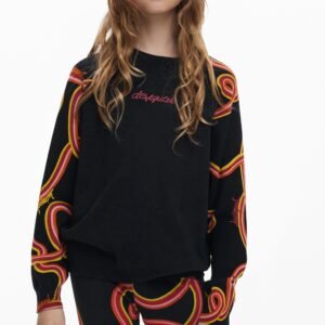 Trui met slangenmouwen - BLACK - 13/14