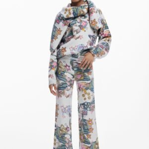 Elastische broek met figuren - BLACK - 11/12