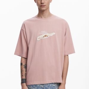 Collage T-shirt met korte mouwen - RED - L