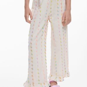 Lange broek met pompons - WHITE - 11/12