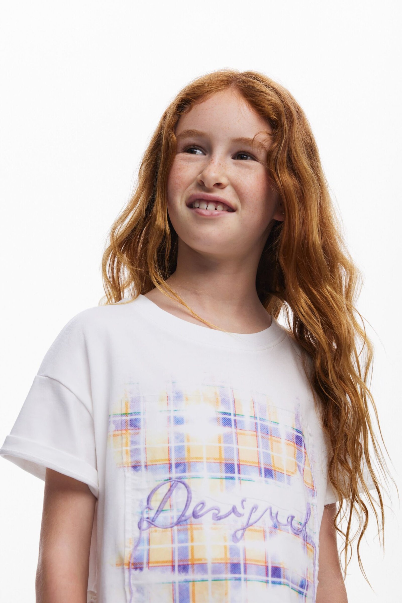 T-shirt met korte mouwen met ruitjes - WHITE - 7/8 1 T-shirt met korte mouwen met ruitjes - WHITE - 7/8