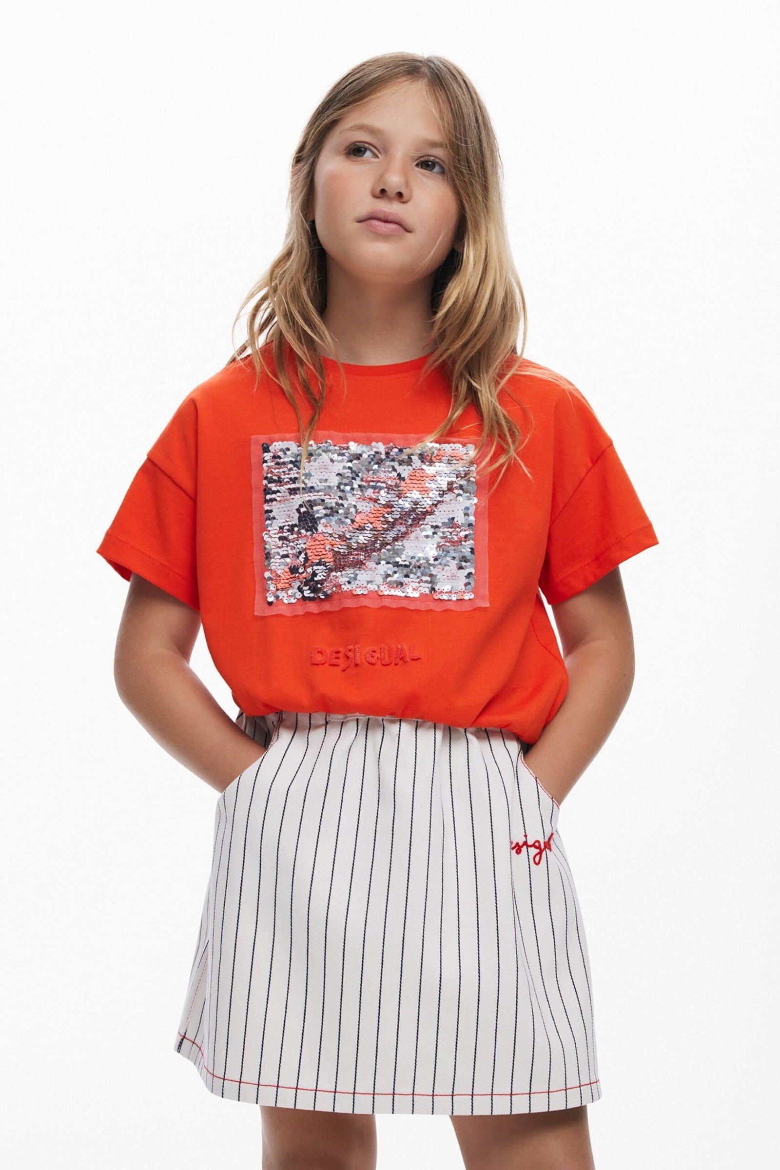 Pailletten T-shirt - RED - 13/14 1 Pailletten T-shirt - RED - 13/14