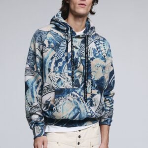Mozaïek sweatshirt - BLUE - M