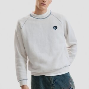 BASIS SWEATSHIRT VAN KATOEN - WHITE - L