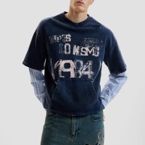 Sweatshirt met lange mouwen - BLUE - L