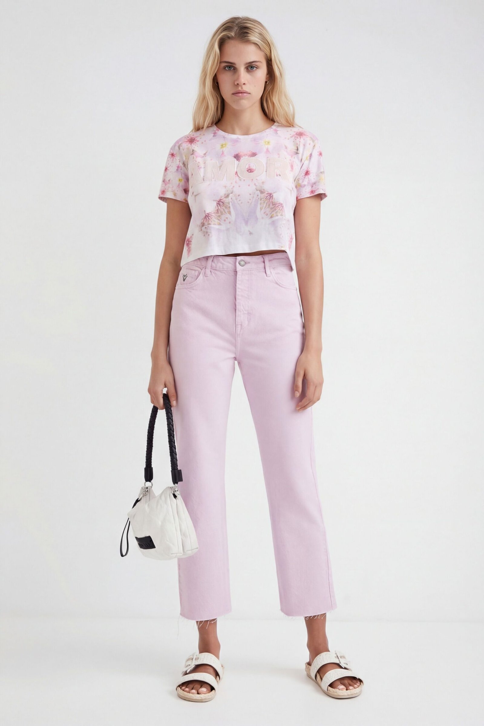 Straight cropped jeans - RED - 38 1 Straight cropped jeans - RED - 38