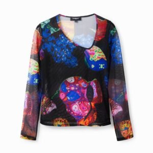 Tulen T-shirt met mineraalprint M. Christian Lacroix - BLACK - S