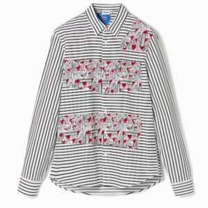 Gestreept overhemd met liefde - WHITE - L