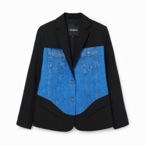 Hybride trucker blazer - BLUE - 38