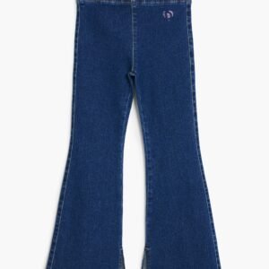 Uitlopende legging met denimlook - BLUE - 13/14