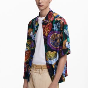 Korte mouw overhemd met fruit - BLACK - L
