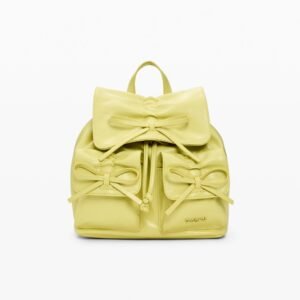 Kleine rugzak met glanzende strik - GREEN - U