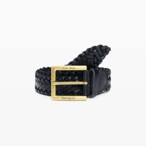 Gevlochten leren riem masha popova - BLACK - 85
