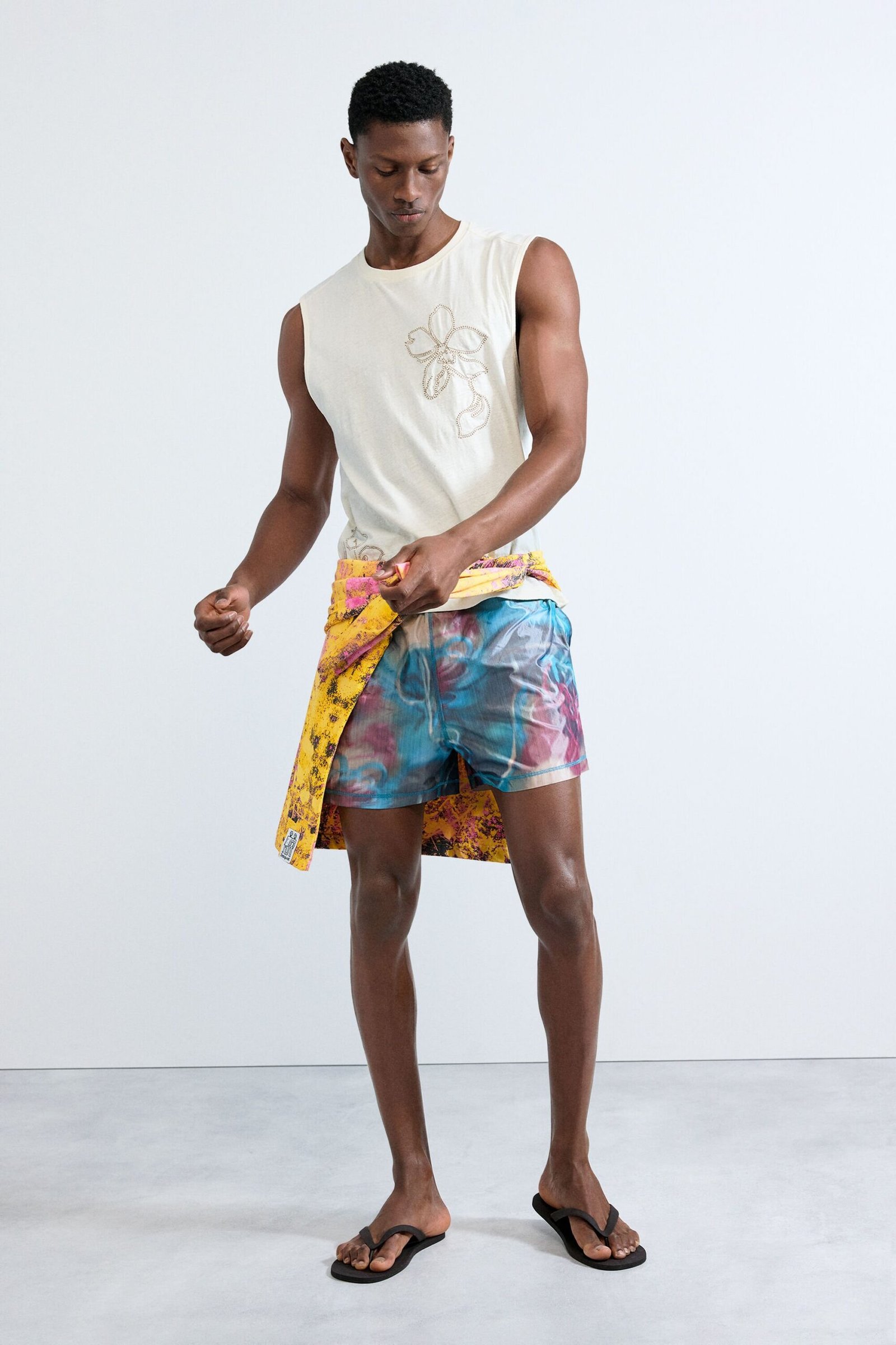 Bedrukte boxer-zwembroek - RED - XL 1 Bedrukte boxer-zwembroek - RED - XL