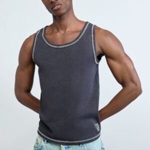 Logo-top met bandjes - BLACK - L