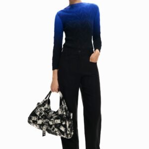 Rechte broek met zakken - BLACK - L