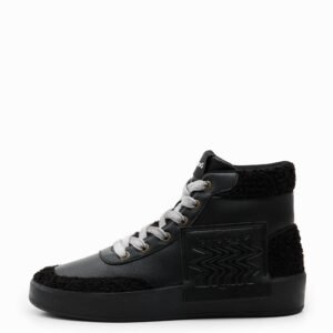Hoge sneakers met lamsvacht - BLACK - 37