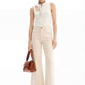 Cropped Culotte jeans - WHITE - 34