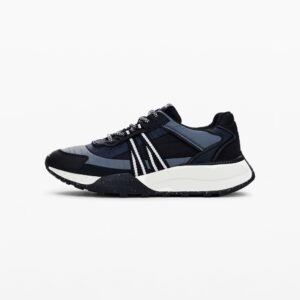 Runner sneakers met patch - BLACK - 37