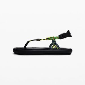 Platte sandalen van touw - MATERIAL FINISHES - 36