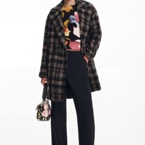 Kort geruite jas - BLACK - M