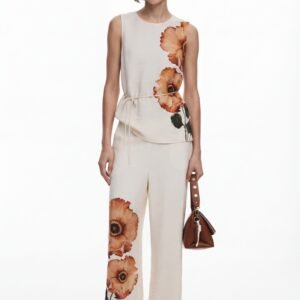 Bloemenbroek - BROWN - XS