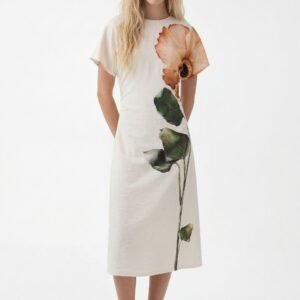 Bloemenjurk - BROWN - S