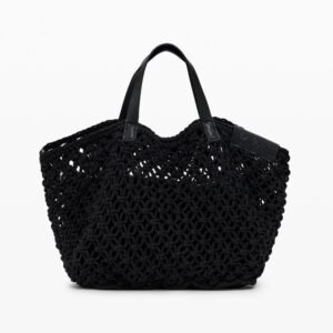 Grote shopper tas van haakwerk - BLACK - U