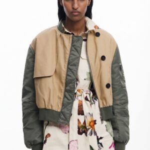 Gecombineerde bomber trenchcoat - BROWN - M