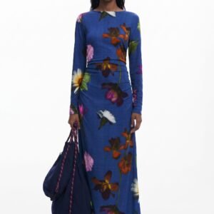 Asymmetrische midijurk - BLUE - XL