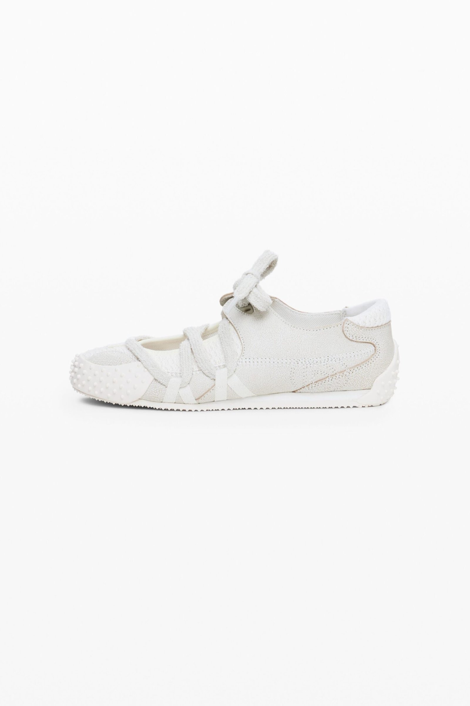 SNEAKER VAN RUWE STOF - WHITE - 39 1 SNEAKER VAN RUWE STOF - WHITE - 39