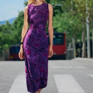 Midi flockjurk - RED - XS