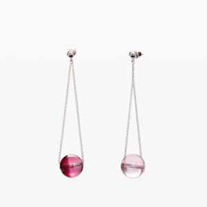 Oorbellen met ketting en knikker zalio - BLACK - U