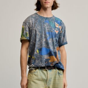Arty bedrukte T-shirt - BLUE - L