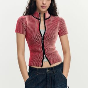 Iridescente breisel top - RED - M